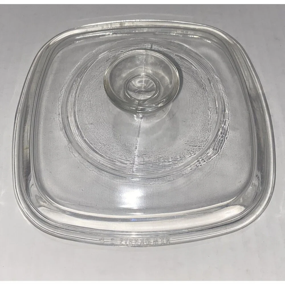Corning Ware Replacement 7” Clear Glass Lid Pyrex A7C Casserole Lid Chips